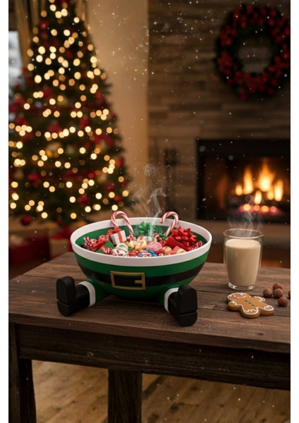 Noel Baba Figür Şeklinde Kase | 3D Baskı Yılbaşı Temalı Şekerlik & Çerezlik | Dekoratif Hediyelik fiyatları