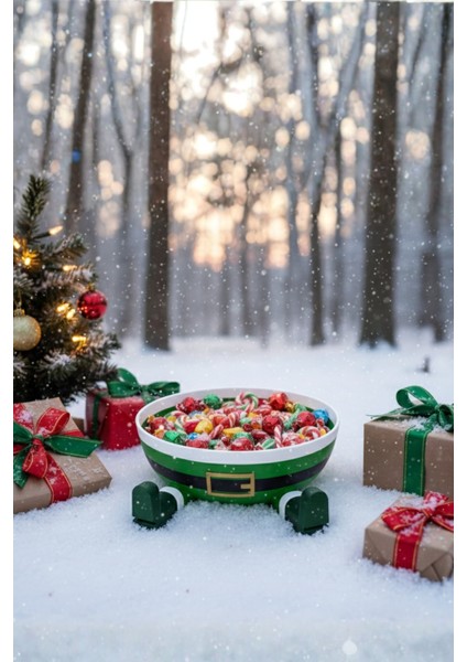 Noel Baba Figür Şeklinde Kase | 3D Baskı Yılbaşı Temalı Şekerlik & Çerezlik | Dekoratif Hediyelik modelleri