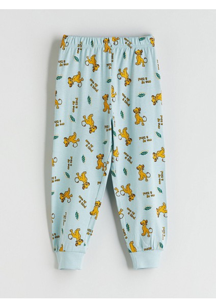 Bisiklet Yaka Simba Baskılı Erkek Çocuk Pijama Takımı indirimleri