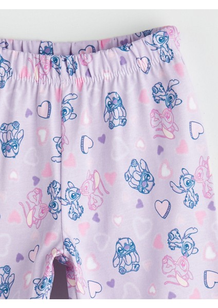 Peak Yeni Sezon Lilo & Stitch Baskılı Kız Çocuk Pijama Takımı