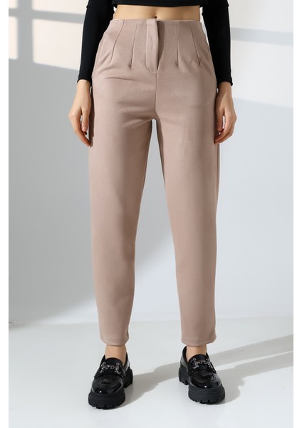 Kadın Pensli Süet Pantolon/havuç Paça Yumuşak Dokulu Pantolon modelleri