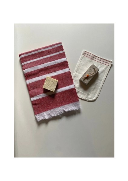 Gelin Hamamı Seti, Peştemal , Ponza Topuk Taşı, Doğal Zeytinyağı Sabun, Kese 4lü Set fırsatları