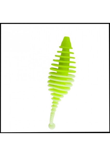 Uyguna-Yakala 3g 65MM - Silikon Kurt Yem - Yeşil/beyaz - Karides KOKULU -YEM.766