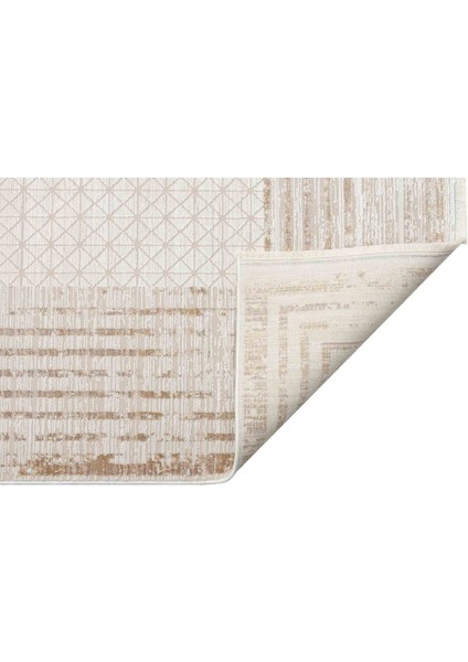 Kotor 01 Cream Gold Sık Dokuma Bambu ile Üretilen Modern ve Sade Salon, Oturma Odası Halısı indirimleri