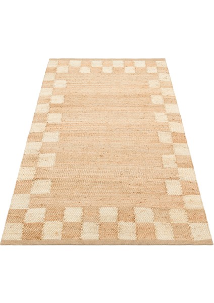 Maldiv 13 Natural White Jüt %100 El Dokuma Hasır Halı Antre, Hol, Balkon, Oturma Odası Halısı indirimleri