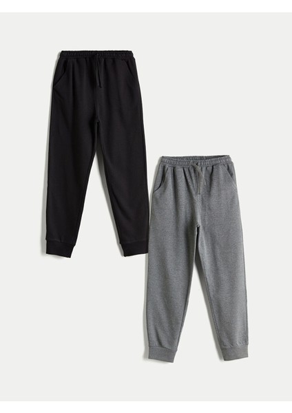 Yeni Sezon Beli Lastikli Erkek Çocuk Jogger Eşofman Alt 2'li