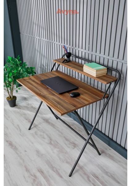 Lich Profold™ Katlanır Laptop ve Çalışma Masası | Atlantik Çam Desenli Raflı Çok Amaçlı Masa | Çizim – Ofis – Öğrenci fiyatları