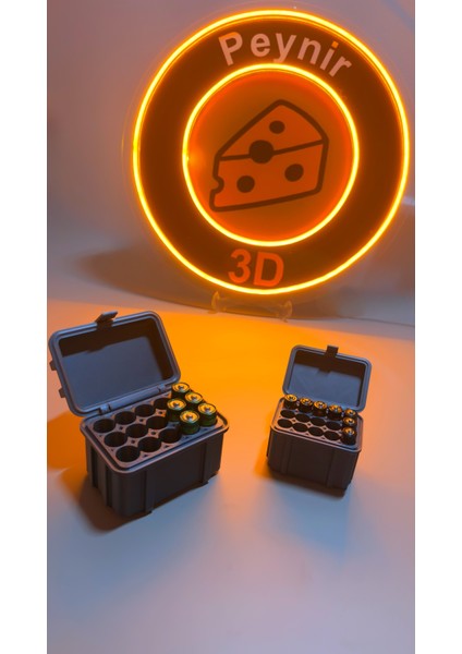 AA ve AAA ikili Pil Kutusu 15'li Sandık Görünümlü Dekoratif Gri indirimleri