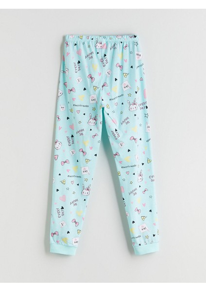 Yeni Sezon Bisiklet Yaka Kız Çocuk Pijama Takımı