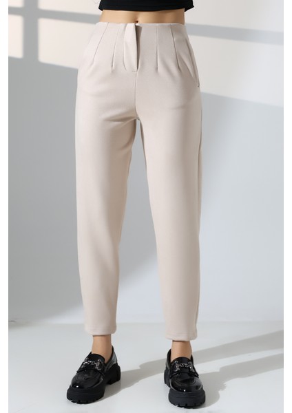 Kadın Pensli Süet Pantolon/havuç Paça Yumuşak Dokulu Pantolon fırsatları