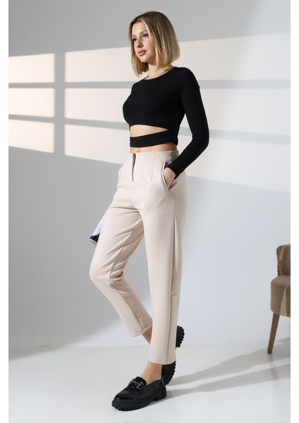 Kadın Pensli Süet Pantolon/Havuç Paça Yumuşak Dokulu Pantolon modelleri