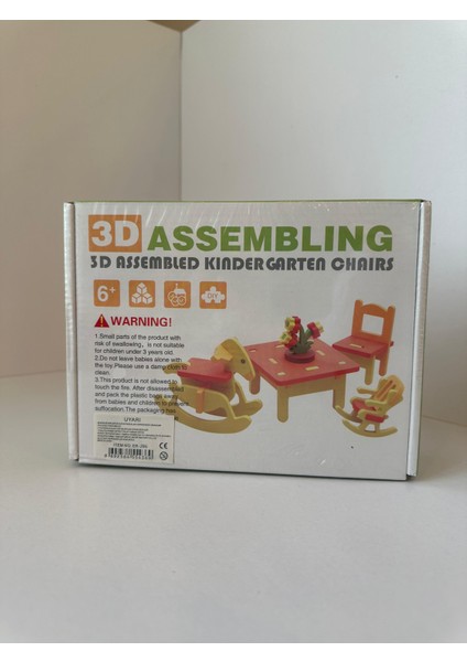 Ahşap 3D Puzzle – Yemek Masası Grubu (Çocuk) | Eğitici Aktivite Oyuncağı fiyatları