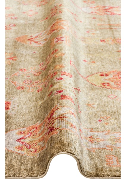 Milas 08 Green Autumn Uşaklı Kadınların Yoğun El Emeği ile Dokuduğu %100 Doğal Tencel Tezgah Halısı modelleri