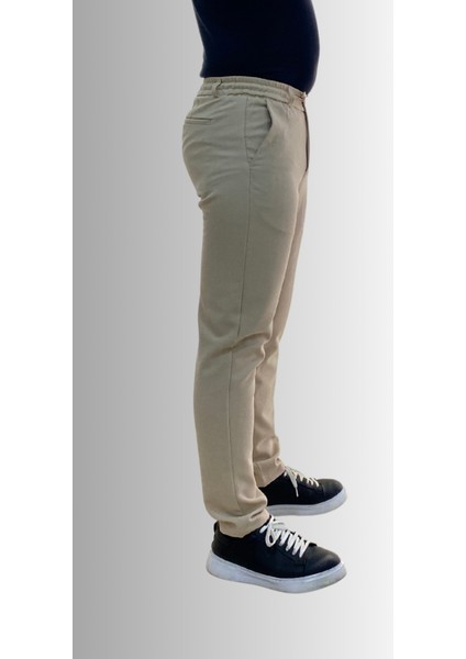 Jagger Erkek Pantolon Likralı Bağcık Detaylı Klasik Erkek Jogger Kumaş Pantolon indirimleri