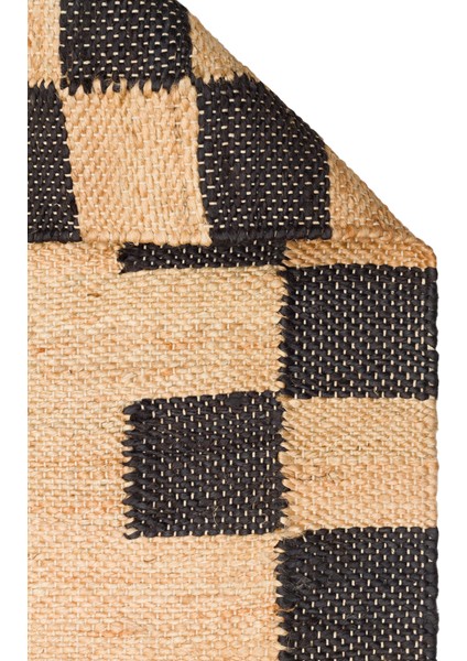 Maldiv 13 Natural Black Jüt %100 El Dokuma Hasır Halı Antre, Hol, Balkon, Oturma Odası Halısı fiyatları