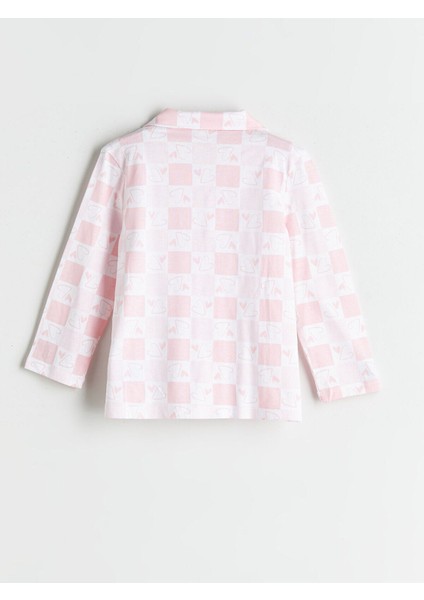 Peak Yeni Sezon Gömlek Yaka Baskılı Kız Çocuk Pijama Takımı modelleri