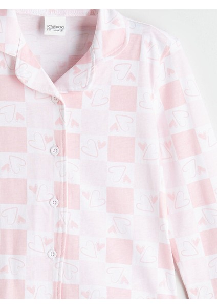 Peak Yeni Sezon Gömlek Yaka Baskılı Kız Çocuk Pijama Takımı