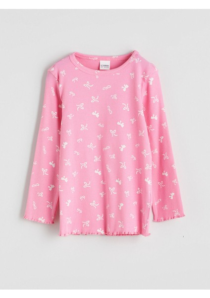 Izr Yeni Sezon Bisiklet Yaka Fiyonk Baskılı Kız Çocuk Pijama Takımı fiyatları