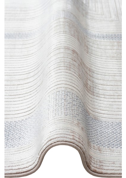 Kotor 13 Cream Blue Sık Dokuma Bambu ile Üretilen Modern ve Sade Salon, Oturma Odası Halısı fiyatları