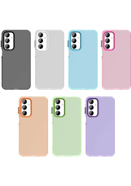 Samsung Galaxy A55 Uyumlu Kılıf Sararmaz Leke Tutmaz Buzlu Mat Renkli Soft Transparan Silikon Kapak fiyatları