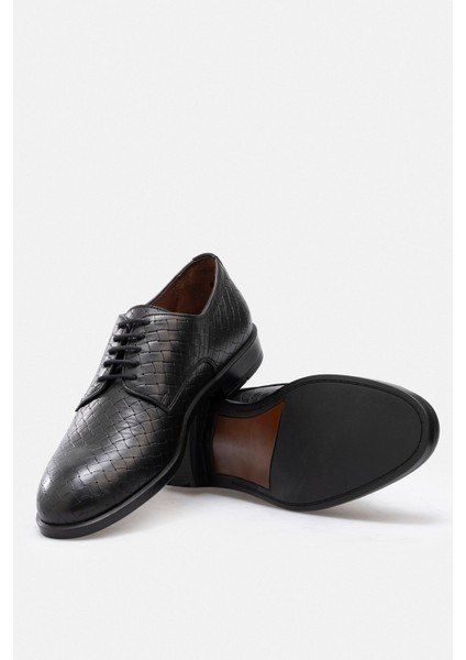 Ayakkabı Siyah Örgü Hasır Desenli Hakiki Deri El Yapımı Klasik Erkek Ayakkabı fiyatları