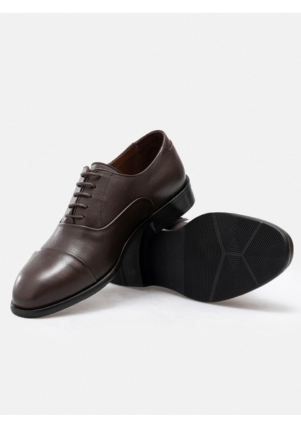 Ayakkabı Kahverengi Hakiki Deri El Yapımı Cap Toe Çift Dokulu Klasik Erkek Ayakkabı fiyatları