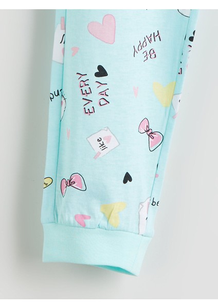 Yeni Sezon Bisiklet Yaka Kiz Cocuk Pijama Takimi - W52649Z4