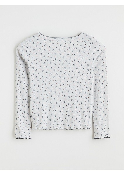 Yeni Sezon U Yaka Çiçekli Kadın Pijama Takım modelleri