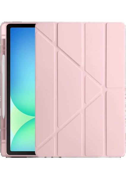 MYT09 iPad Pro 13 (2024) Kılıf Kalemlikli Hugo Tablet Kılıfı - Rose Gold modelleri