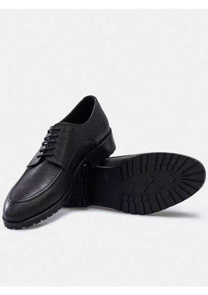 Ayakkabı Siyah Hakiki Floater Deri El Yapımı Tırtıklı Yıldız Taban Moc Toe Erkek Ayakkabı fiyatları
