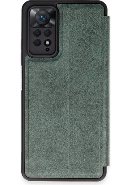 MYT09 Xiaomi Redmi Note 12 Pro 4g Kılıf Flip Cover - Koyu Yeşil