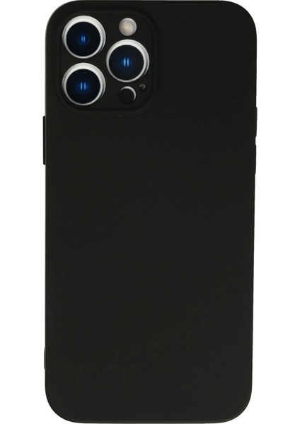 MYT09 iPhone 13 Pro Kılıf Nano Içi Kadife Silikon - Siyah