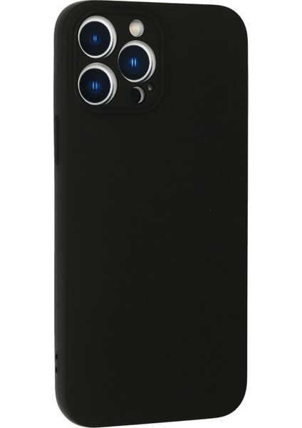 MYT09 iPhone 13 Pro Kılıf Nano Içi Kadife Silikon - Siyah modelleri