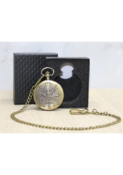 Özel Kutulu Osmanlı Devlet Arması Köstekli Saat ALK3983