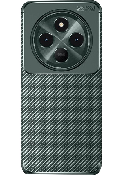 MYT09 Xiaomi Redmi 14C Kılıf Auto Focus Karbon Kapak - Koyu Yeşil