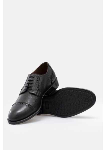 Ayakkabı Siyah Hakiki Floater Deri El Yapımı Brogue (Delikli) Konfor Tabanlı Erkek Ayakkabı fiyatları