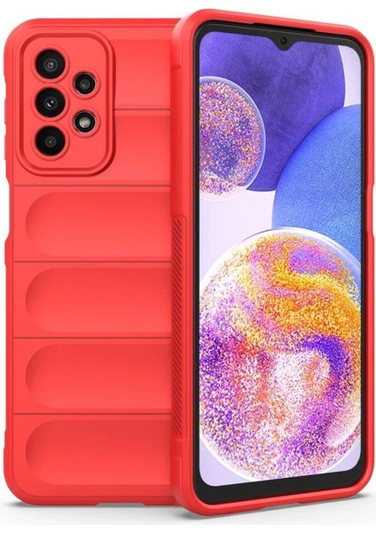 MYT09 Samsung Galaxy A23 4g Kılıf Optimum Silikon - Kırmızı