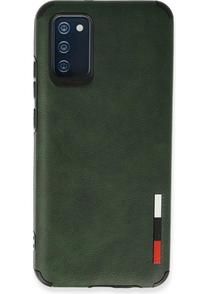 MYT09 Samsung Galaxy A03S Kılıf Loop Deri Silikon - Yeşil