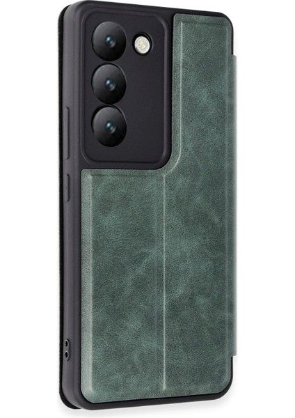 MYT09 Vivo V30 Lite 4g Kılıf Flip Cover - Koyu Yeşil fiyatları