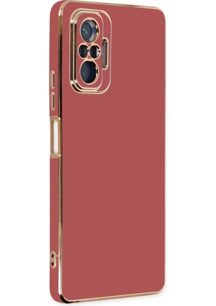 MYT09 Xiaomi Redmi Note 10 Pro Kılıf Volet Silikon - Kırmızı