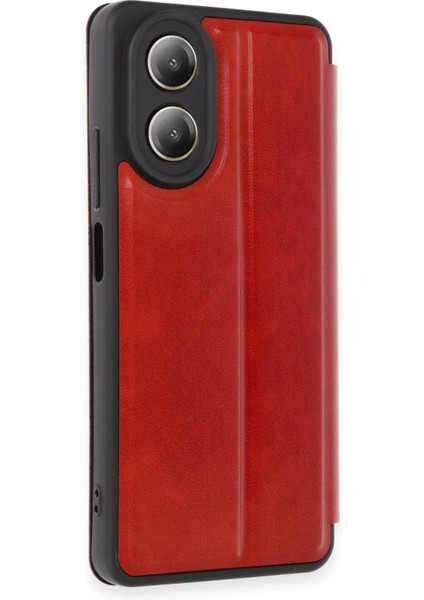 MYT09 Oppo A38 Kılıf Flip Cover - Kırmızı fiyatları