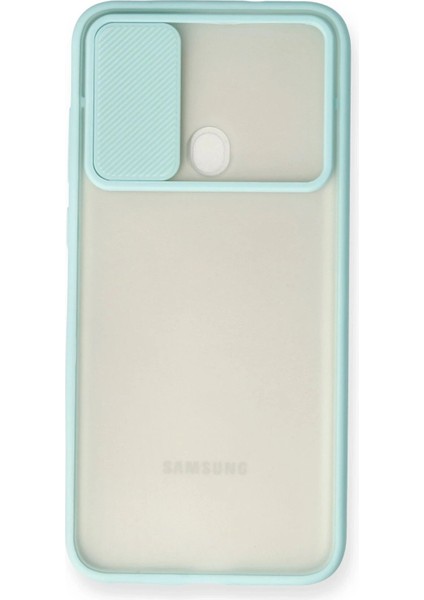 MYT09 Samsung Galaxy A11 Kılıf Palm Buzlu Kamera Sürgülü Silikon - Turkuaz fiyatları