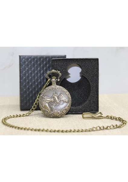 Özel Kutulu At Büstü Köstekli Saat ALK2611