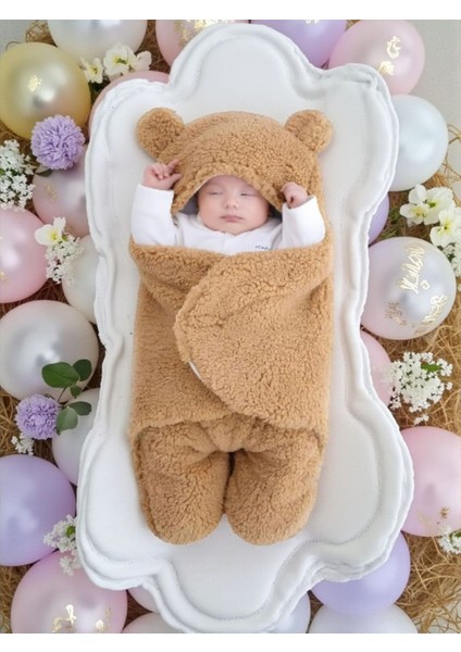 Welsoft Kuzu Kundak Kulaklı Kapüşonlu Bebek Battaniyesi 0-12 Ay – Yumuşak Yeni Doğan Kundaklama Battaniyesi, Sarılma Battaniyesi, Çok Amaçlı Alt Açma Örtüsü, Swaddle Kundak