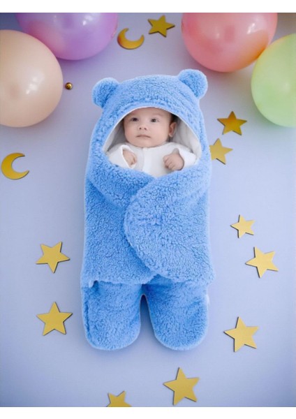 Welsoft Kuzu Kundak Kulaklı Kapüşonlu Bebek Battaniyesi 0-12 Ay – Yumuşak Yeni Doğan Kundaklama Battaniyesi, Sarılma Battaniyesi, Çok Amaçlı Alt Açma Örtüsü, Swaddle Kundak