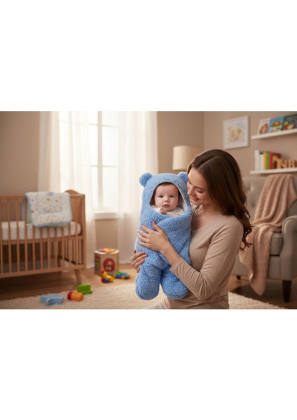 Welsoft Kuzu Kundak Kulaklı Kapüşonlu Bebek Battaniyesi 0-12 Ay – Yumuşak Yeni Doğan Kundaklama Battaniyesi, Sarılma Battaniyesi, Çok Amaçlı Alt Açma Örtüsü, Swaddle Kundak fiyatları