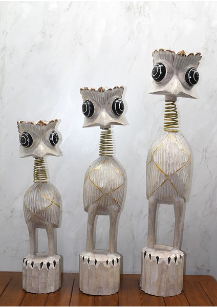 Ahşap 3'lü Deve Kuşu Seti 90 cm Trendy:7