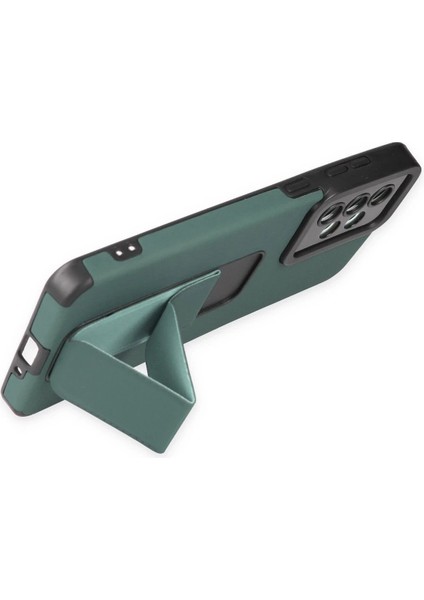 MYT09 Samsung Galaxy A33 5g Kılıf Mega Standlı Silikon - Yeşil modelleri