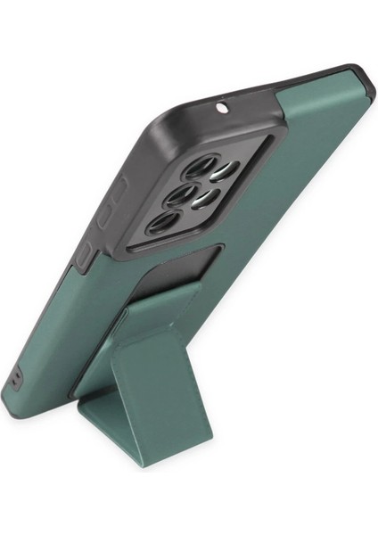 MYT09 Samsung Galaxy A33 5g Kılıf Mega Standlı Silikon - Yeşil fırsatları