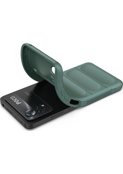 MYT09 Xiaomi Poco X4 Pro 5g Kılıf Optimum Silikon - Koyu Yeşil fırsatları